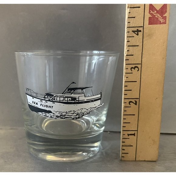 Old Fashioned Rocks Bar Glasses Motor Yacht‎ Boat Barware Set of 5 - Picture 10 of 10